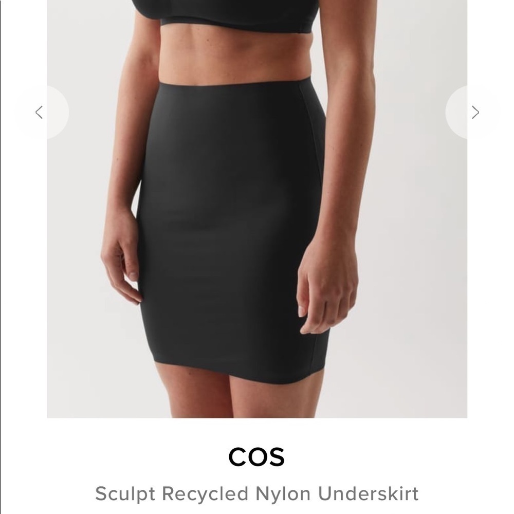 Cos Sculpt Recycled Polyamide Underskirt brown size 8